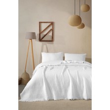 Varol %100 Pamuk Beyaz Müslin Püsküllü Pike – Battal Boy (230X250 Cm)