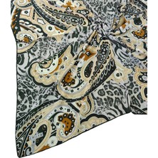 Mim Eşarp ve Şal Emilya Fres Krep Leopar Desenli Eşarp 90X90 cm