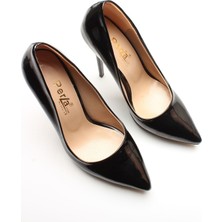 İdil Idil    Siyah Rugan Platform Kadın Topuklu