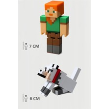 Minecraft Alex ve Wolf Kurt Köpek Dennis Set Hareketli Eklemli Figür