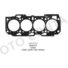 OTOCONTA Oto Conta Mtxdpn Silindir Kapak Conta (1,02 Mm) 2 Delik Doblo 1.9 D (Mls Cok Katli Celik)