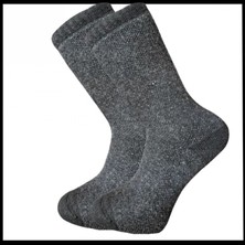 Pro Çorap Uyguna-Yakala Erkek Çorabı Gri Kuzu Yünü Havlu - RAP.387