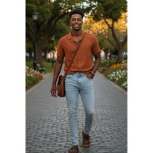 Voltaj Andy Slim Fit Kot Pantolon Buz Mavisi