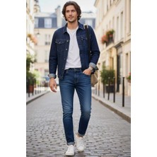 Voltaj Jeremy Slim Fit Kot Pantolon Mavi