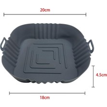 Fritöz Afryer ve Fırın Silikon Pişirme Matı 20 cm Kare