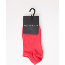 Black On Black Kırmızı Kadın Patik Çorap K_patik