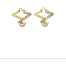 Cal's Taşlı Figürlü Gold Küpe