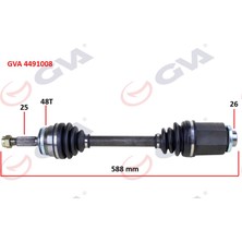 GVA Mtxdpn Komple Aks SaĞ Accent Era 06 1.5crdİ Abs Lİ 48 DİŞ 588mm