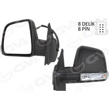 GVA Mtxdpn Diş Dikiz Aynasi Elektrikli Sol Doblo Iii 2011 Md. Sinyalli Katlanir / Power Flok Desenli 8 Fiş