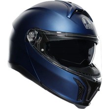 Agv Çene Açılır Tourmodular Solid Motosiklet Kaskı Mat Mavi