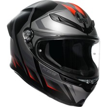 Agv Kapalı Motosiklet Kaskı K6 S Mplk Karve Mat Black Grey Red