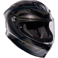 Agv Motosiklet Kaskı K6 Mplk Enhance Matt Grey Yellow Fluo
