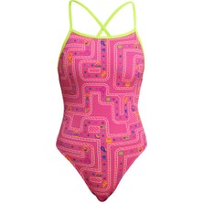 Funkita Tmt Packed Pink Bağlamalı Yüzücü Mayosu – Ayarlanabilir Askılı