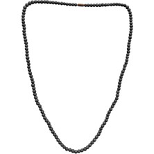 Chavin 4 mm 60 cm Siyah Lav Taşı Erkek Kolye dp65