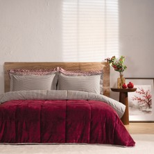 Puffy Vivus Çift Kişilik Threefy Uyku Seti - Kırmızı