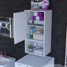 modilayn Ege 45 x 85 x 32,5 cm Makine Üstü Asma ve Çok Amaçlı Banyo Dolabı