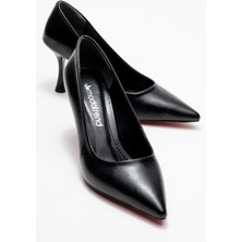 Ccway Kadın Stiletto Ayakkabı; SİYAH CİLT