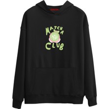 Eastek Matcha Club Baskılı Premium 3 Iplik Şardonlu Kapüşonlu Unisex, Kadın, Erkek Hoodie Sweatshirt