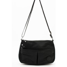 Ccway Kadın Suya Dayanıklı Kumaş Çok Gözlü Çapraz Askılı Okul Seyahat Ve Omuz ÇantasI SİYAH