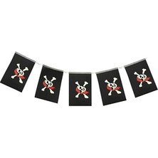 Ynt İthalat Korsan Partisi Korsan Logo Baskılı Flama Süs Afiş Süsleme 8 Li