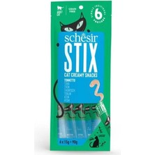 Schesir Cat Stix Ton Balıklı Krema Kedi Ödülü (6X15GR) (STT:09/2026)