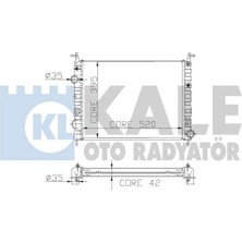 Kale Mtxdpn Radyatör Albea 1.3 Jtd-Palio Ym-Strada 06 Ac 520X395X42 2 Sira Alb Sistem