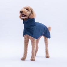 Pawstar Lacivert Colombia Prime Orta ve Büyük Irklar Için Köpek Yağmurluğu Köpek Kıyafeti Su Geçirmez Yağmurluk
