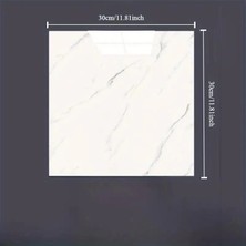 Ynt İthalat Beyaz Mermer Desenli Alüminyum Plastik Duvar Sticker (30*30)