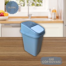 Vizka Tezgah Üstü Pratik Kapak Mutfak Banyo Çöp Kovası 5 Litre