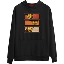 Eastek Western Premium Tasarım 3 Iplik Şardonlu Kapüşonlu Unisex, Kadın, Erkek Hoodie Sweatshirt