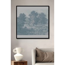 Teona Ahşap Dekoratif Ahşap Dikdörtgen Tablo Doğa Manzarası Çerçeve Görünümlü