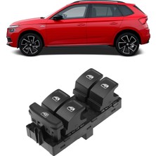 Cmeparts Skoda Kamiq 2019-2023 Uyumlu Ön Sol Kapı Dörtlü Cam Açma Düğmesi 5G0959857