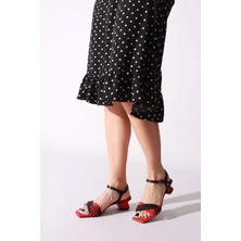 İdil Idil   Kırmızı Siyah Cilt Kadın  Günlük