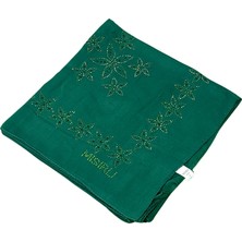 Mim Eşarp ve Şal Mısırlı Eşarpları Taşlı Pamuklu Yazma Eşarp - 100X100 cm