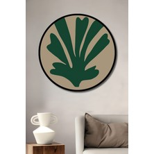 Teona Ahşap Çerçeve Görünümlü Matisse Ilhamıyla Soyut Ahşap Mdf Dekoratif Ev Duvar Tablo Yuvarlak Ev Duvar Tablo
