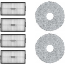 robotyedek Roborock Qrevo Curvx Uyumlu Hepa Filtre ve Mop-6 Parça