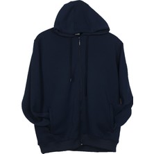 Lifeguard Büyük Beden Kapüşonlu Fermuarlı Kışlık Sweatshirt