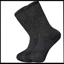 Pro Çorap Uyguna-Yakala Kuzu Yünü Havlu Erkek Çorabı -Antrasit -RAP.388