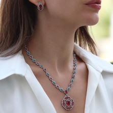 Necati Gün Aria Stone Serisi Gümüş Set