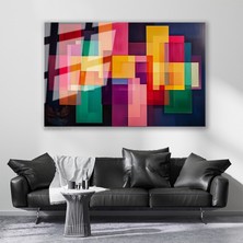 Artarilion Cam Yatay Duvar Tablosu Cam Geometrik Sekiller5 Ev Ofis Salon Modern Duvar Tablosu