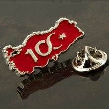 Zero Techmrt Cumhuriyetin 100. Yılına Özel Yaka Rozet-Gümüş Rengi