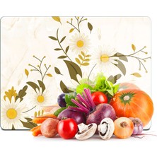 Decovetro Cam Kesme Tahtası ve Sunumluk Vintage Papatyalar 20X30 cm