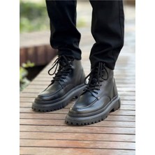 Pabucmarketi Bağcıklı Erkek Worker Bot Siyah