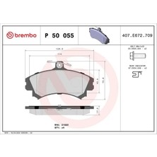Brembo P50055 On Fren Balatasi 04465BZ140 128410517 4605A734