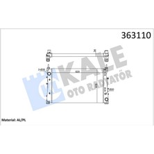 Kale Mtxdpn Brazing Versiyonu KL195500 Fiat Linea Punto Evo 1.3/1.6 Mjtd 1.4tjet 07 12 mt Mekanik 620X416 X34 Su Radyatörü