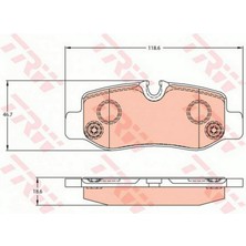 TRW Mtxdpn Arka Balata Mercedes Benz Vito 14 118.6X46.7X18.6