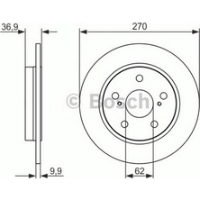 Bosch Mtxdpn Fren Diski Arka [ Toyota Corolla 1.4 D-D4 2008 - ]