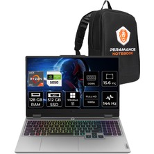 Lenovo Loq Amd Ryzen 7 250 128GB 512GB SSD RTX5050/8GB 100W 15.6" Fhd 144Hz W11P Taşınabilir Bilgisayar & Per4 Çanta 83JG006ATRP476