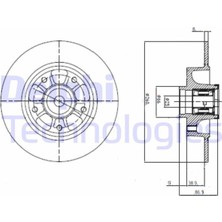 Delphi Mtxdpn Arka Fren Aynasi Rulmanli Renault Megane Iii 09 Fluence 09 Clio Iv 12 Scenic Iii 09 260X8X5DELİK