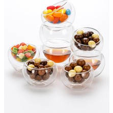 İliva 6 Lı Çift Cidarlı Sosluk, Lokumluk, Reçellik, Sunumluk, Kahve Yanı Ikramlık